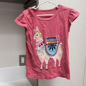 Peek Pink Llama Kids T-Shirt